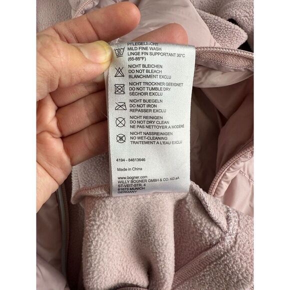 Bogner Fire + Ice Women's Fleece Jacket Pink Size S Quilted Long Sleeve Outdoor - Picture 8 of 9